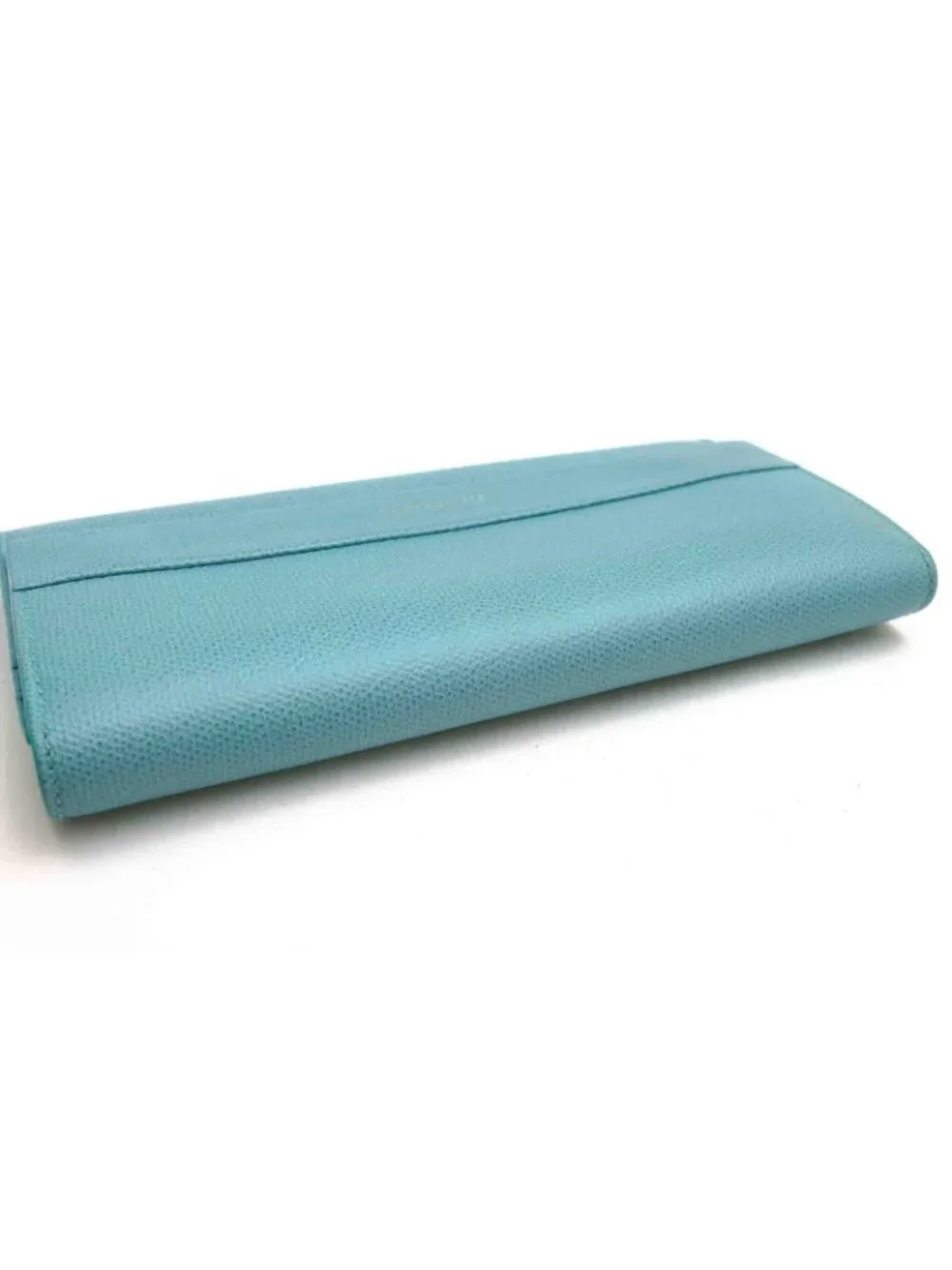 Tiffany & Co Wallet Leather Blue Continental Flap with Coin Purse Bifold
